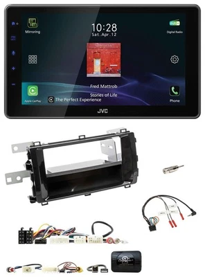 JVC DAB Lenkrad Bluetooth USB Autoradio für Toyota Auris 2013-2015 schwarz - Bild 1 von 4