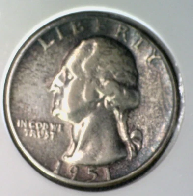 1951 P WASHINGTON 25C SILVER 25 Cent Quarter VF GRADE EB#4059 - Image 1 of 4