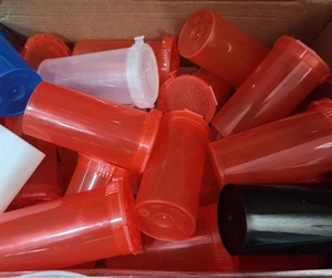 100 New PopUp Plastic Bottles Vial Medical Jewelry Organize Container Labels 5 - Picture 1 of 4