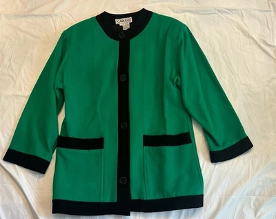 Chaqueta de lana y cachemira de lana verde 10 para mujer de Carlisle  Foto 1 de 4