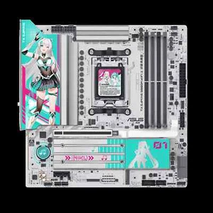 ASUS TX GAMING B850M WIFI S HATSUNE MIKU EDTION Socket AM5 DDR5 Motherboard - Afbeelding 1 van 4