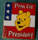WIND IN THE WILLOWS POOH FOR PRESIDENT 2004 POSTER PIN BEAR LE300