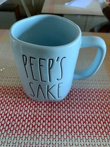 Rae Dunn Baby Blue “PEEPS SAKE” Bunny Coffee Cup Easter Mug - Picture 1 of 2
