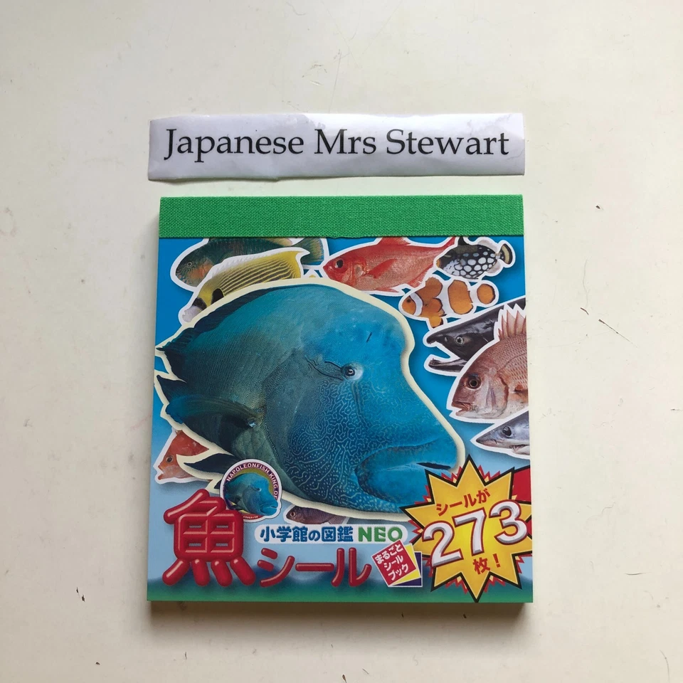 FISH Japanese Stickers book 274 stickers Shogakkan NEO Book Series - Image 1 of 4