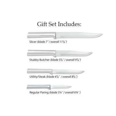 Juego de cuchillos para cortar carne y preparación de cubiertos Rada 4 piezas cuchillos de cocina hechos en EE. UU. + NUEVO Foto 1 de 4