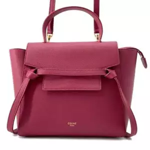 Bolso Cinturón CELINE Talla Nano Cuero Burdeos - Imagen 1 de 12
