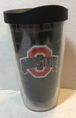 Ohio State University Buckeyes Tervis Tumbler Travel Cup Black w/Top 16oz Drink Cover