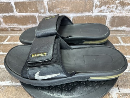 NIKE MORAY MAX AIR SLIDES SANDALI Nero 317448 001 Uomo Taglia 12 Vintage