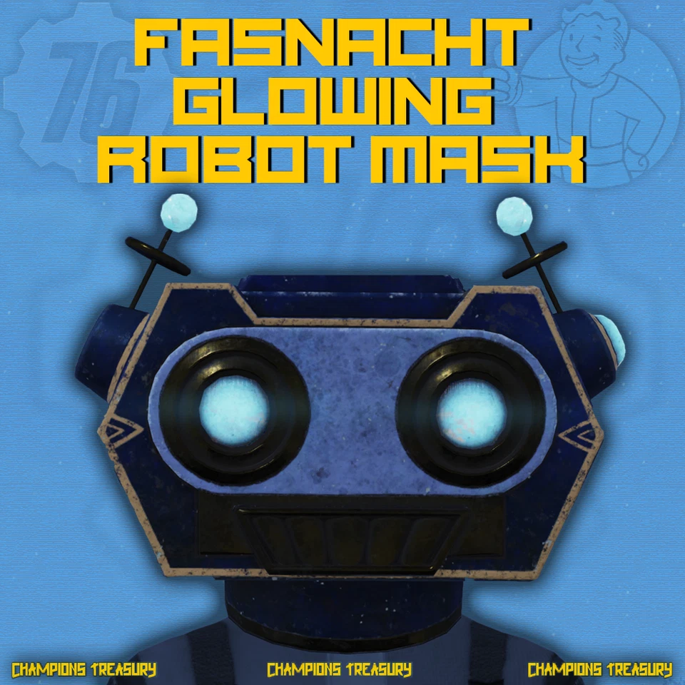 FALLOUT 76 [PC] FASNACHT 2024 GLOWING ROBOT MASK - Image 1 of 1