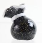 JAG Just Another Gallery Glass Money Bag Black White & Gold #5 1"