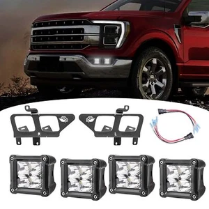 Faros antiniebla LED 40W para Ford F-150 2021-2022 2023 + soportes de parachoques + cableado - Imagen 1 de 8