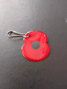 A TWO PETAL POPPY UNIQUE Pet Dog Collar Reflector Tag or Keyring. New to Wear. - Picture 1 of 1
