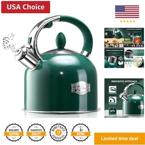 Tea Kettle - 3.17QT Whistling Kettle with Ergonomic Handle - Premium Stainles... - Picture 1 of 8