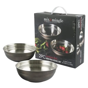 Stainless Steel Serving Bowls Set of 2 Non-Stick by Denmark Tools for Cooks - Picture 1 of 1