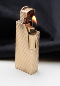 Encendedor de gas Dunhill Aldunil Paris enchapado en plata maciza y oro ¡Totalmente reparado! - Imagen 1 de 20