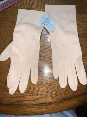 "Nuevos guantes formales de nailon elásticos vintage de 9"" para dama" Foto 1 de 4