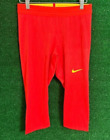 Women's Nike Pro Elite Track & Field  3/4 Tights Pants Red AO8495-000 Size M