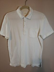 Billy Reid Mens Cotton white pullover polo shirt Pocket size S