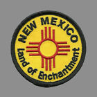 "Nouveau Mexique patch terre d'enchantement drapeau souvenir fer sur cercle 2,5"