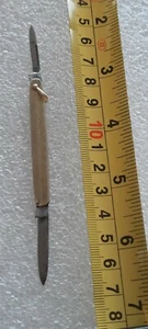 Zweiteiliges Klappmesser 585 Gold Miniatur - Bild 1 von 10