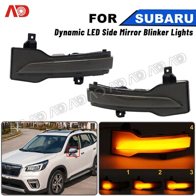 Luz de señal de giro de espejo lateral LED secuencial para Subaru Impreza Forester 2017-up Foto 1 de 4