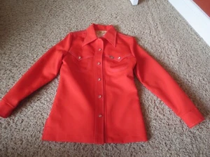 Lee Ladies Vintage Red Western Blazer Type Snap Button Up Jacket Size 7/8 - Foto 1 di 9