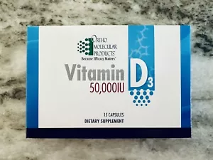 Ortho Molecular Vitamin D3 50,000 IU - ONE 15 Cap Pack, Exp 09/2026 - 50000 IU - Picture 1 of 2