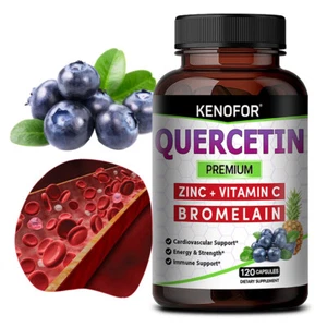 Quercetina 1000mg con Bromelina e Zinco - Capsule Integratore di Supporto Immunitario Naturale - Foto 1 di 16