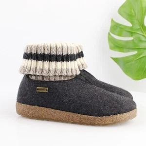 Haflinger Womens Grizzly Kristina Boot Size 41 10 Gray Wool Pull On Knit Bootie - Picture 1 of 15