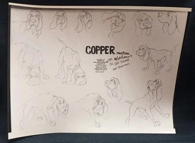 Disney Photostat The Fox And The Hound "Copper" Production #0136 479-539 - Image 1 of 4