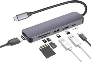 NOWA STACJA DOKUJĄCA 6w1 do transmisji danych funkcja ładowania notebooka laptopa SD USB - Zdjęcie 1 z 16