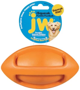 JW Pet iSqueak Funble Dog Toy Football Assorted 1ea/MD - Picture 1 of 1