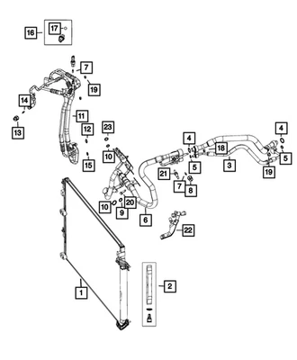 Línea líquida de aire acondicionado Mopar genuina 68288393AA Foto 1 de 4
