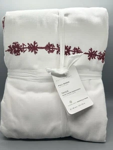Pottery Barn TAHOE rot bestickt Baumwolle FULL/QUEEN Bettdecke, Urlaub Weihnachten - Bild 1 von 8