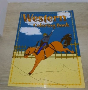 Brainy Pony Western Coloring Book Rodeo, Roping, Steers, Broncos & Barrels New - Picture 1 of 5