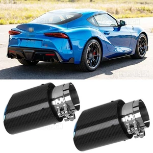Silenciador de punta de tubo de escape de carbono de 2,5"" de entrada de 3,5"" para Toyota GR Supra 20+ - Imagen 1 de 10
