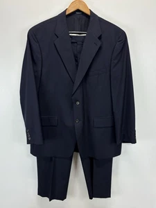 Vtg Polo University Club Ralph Lauren 2 Pc Suit 46R Jacket 40x29 Pants Men Navy - Picture 1 of 15