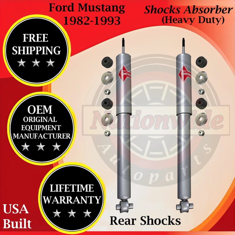 Amortiguadores traseros KYB OEM para Ford Mustang 1982-1993 resistente garantía de por vida Foto 1 de 4