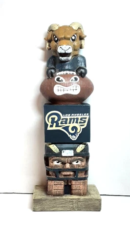LA Rams NFL Tiki Tiki Totem Mascot Statue 15" Evergreen Cover