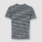 $ 560 Missoni kurzärmeliges Herren-T-Shirt blau räumlich gefärbt Rundhalsausschnitt Größe 48