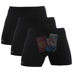 Super Stealth 2.0 Schmuggel Duds 3er-Pack Herren Secret Stash Pocket Boxershorts - Bild 1 von 6