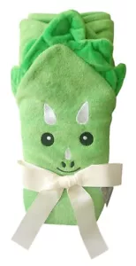 Baby Bath Towel Green Dinosaur 33in × 33in - Picture 1 of 1