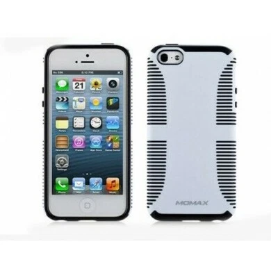MOMAX - Funda Trasera Intercambiable 2 en 1 para iPhone 5 5S SE Blanca y Negra + Foto 1 de 3