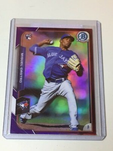 F47560  2015 Bowman Chrome Draft Purple Refractors #186 Braxton Davidson /250