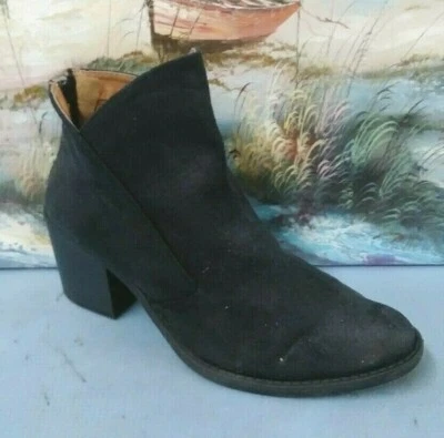 Womens Qupid  Ankle leather Boots Black Size 6  - Image 1 of 4
