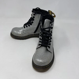 Dr. Martens 1460 Boots Youth Girls Size 11 Shoes Combat Glitter - Picture 1 of 9