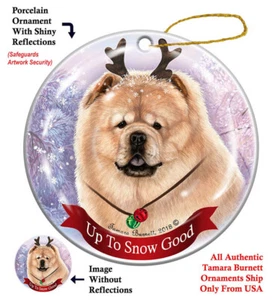 Up to Snow Good Ornament - Cream Chow Chow - Picture 1 of 1