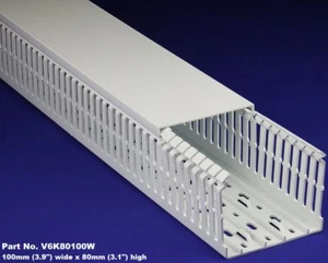 6 Sets of 4"x3"x2m White High Density Wiring Ducts & Covers - UL/CE/CSA - Picture 1 of 5