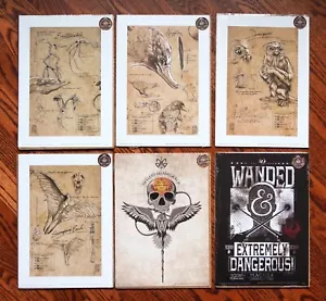 Lotto di stampa arte geek nuovo con scatola Animali fantastici geek: Niffler, Demiguise, Bowtruckle ecc. - Foto 1 di 7