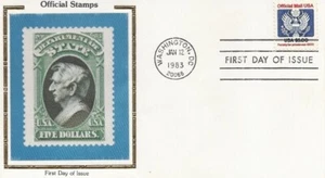 O133 $5 EAGLE OFFICIAL STAMP - Colorano Silk - Picture 1 of 1